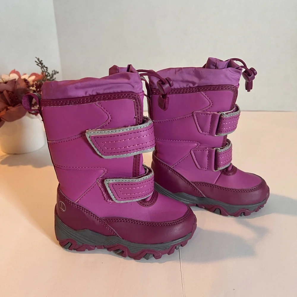 Land’s End Snow Flurry Insulated Pink/Purple Toddler Boots sz 6